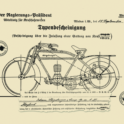 In addition to producing metal beds and the new addition of wooden furniture, a 3.8 hp motorcycle is developed in 1924.